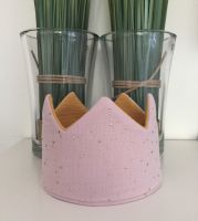 Geburtstagskrone Krone Musselin rosa Glitzer senf Handmade Hessen - Mörfelden-Walldorf Vorschau