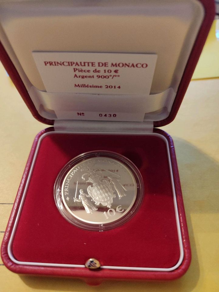 10€ Silbermünze Monaco, Gedenkmünze, Hercules, Silber, NEU in Mettenheim Rheinhessen
