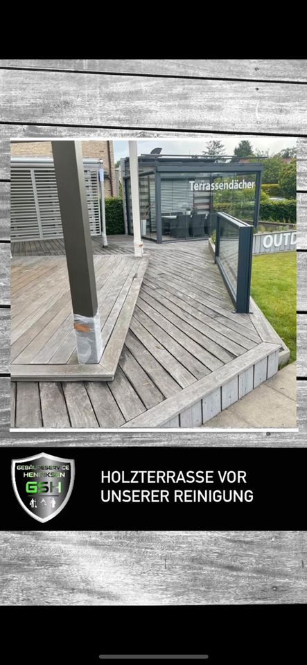 Terrassenreinigung / Holzterrassenreinigung / Holzreinigung ohne Hochdruck in Großhansdorf