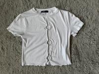 Weiße T-Shirt mit Cut-Outs Größe: S Crop-Top Hannover - Misburg-Anderten Vorschau
