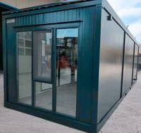 Komplett ausgestatteter Wohncontainer mit großen Fenstern - 21qm - Ferienhaus Tiny House  Bürocontainer Containerbüro kaufen Container Wohnung finanzieren Alternative Wohnformen Mobil wohnen Neuware Bayern - Brunnen Vorschau