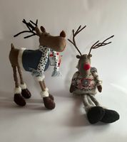 2 Rentier Stofffiguren Deko Weihnachten stehend Christmas Rudolph Baden-Württemberg - Aichtal Vorschau