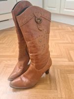 Leder-Stiefel.Nieten,Glitzer Western/Cowboy Blockabs.Gr 37 braun Berlin - Pankow Vorschau