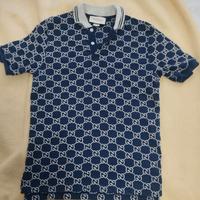 Gucci Men’s Polo Shirt Blue Embroidered GG Motif (M) Bayern - Neu Ulm Vorschau