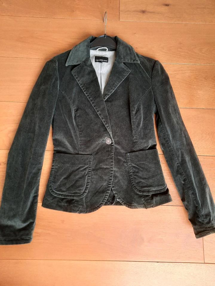 Calvin Klein Samtblazer mit Elastan, Größe XS, 34 dunkelgrün in Frankfurt am Main