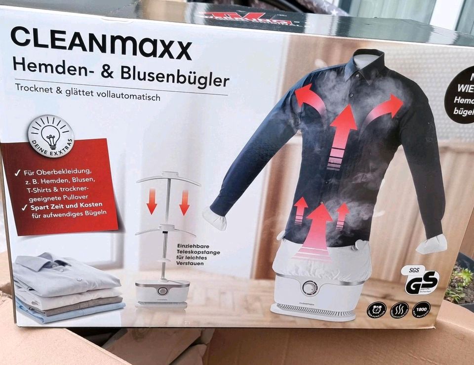 Nagelneu - Bügelhilfe Bügler von Cleanmaxx Hemden- Blusenbügler in Köln