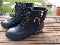 Stiefeletten schwarz Gold gr. 36 Hessen - Egelsbach Vorschau