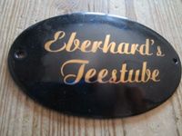 Emaille Schild, Eberhards Teestube, oval, alt Bayern - Ingolstadt Vorschau