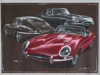 Jaguar E-Type Roadster, Coupé, 2+2, Pastell, hochwertiges T-Shirt Bayern - Olching Vorschau