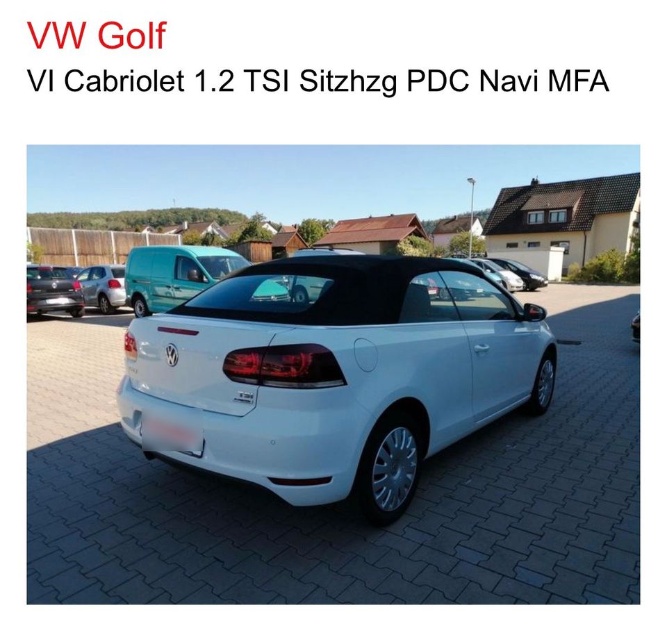 VW Golf VI 1.2 BMT in Nußloch