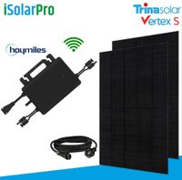 800W Balkonkraftwerk -Set / 2x Trina 415W FULL BLACK + 800W Hoymiles Wechselrichter  Solarmodule Bayern - Schweinfurt Vorschau