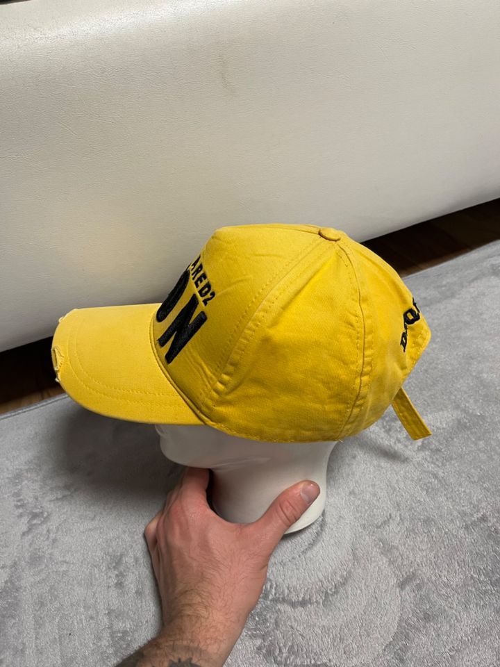 Dsquared ICON Snapback Mütze Cap Gelb Top in Dortmund