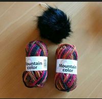 2 x 50 g Wolle Mountain Color u. Bommel aus Kunstfell * neu Bayern - Ursensollen Vorschau