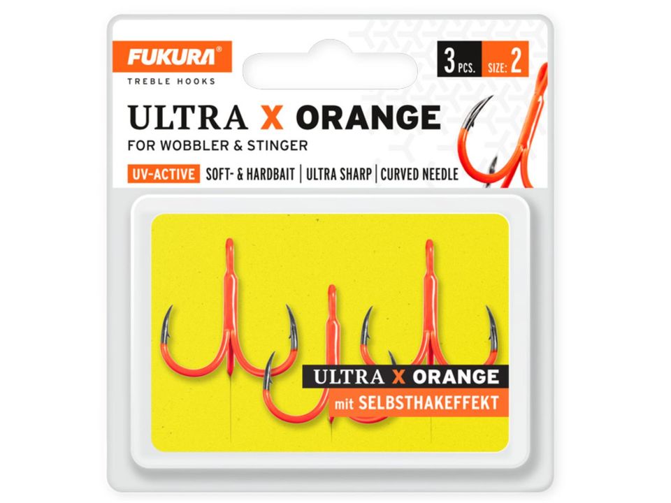 FUKURA Ultra X Orange Drillinge zum Raubfisch Angeln Hecht Zander in Bremen