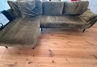 Moderne Velour Couch - Olivgrün Hessen - Karben Vorschau