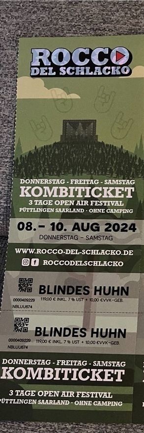 1 Rocco del Schlacko Kombiticket (3 Tage) in Merzig