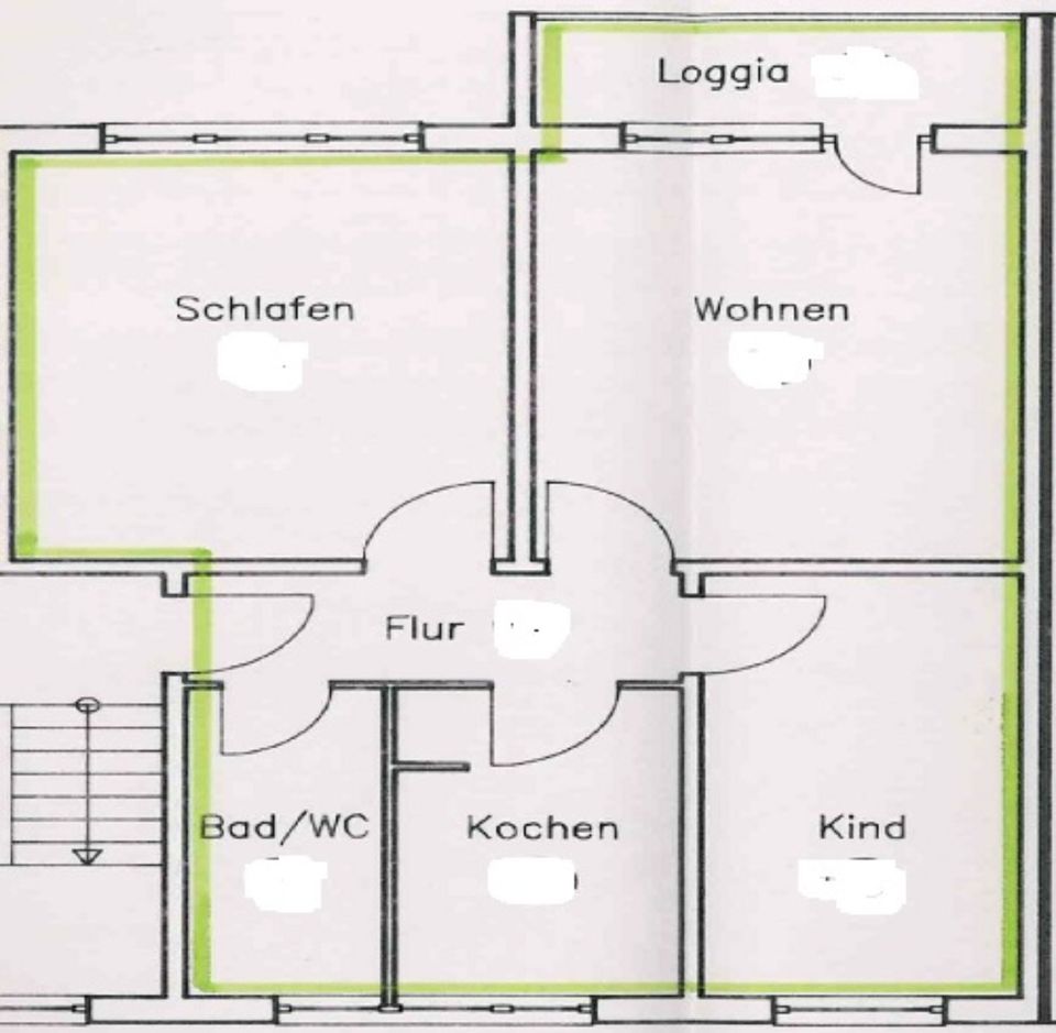 kleine 3 Zimmer Wohnung mit Aussicht vom Balkon! in Sangerhausen