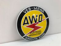 #B Werbeschild AWO Vertragswerkstatt Simson Suhl Schild #22889 Sachsen - Burgstädt Vorschau