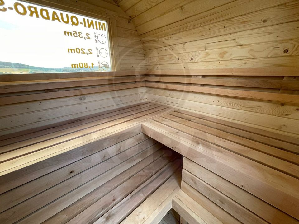 Quadro Sauna | 1,8m | Gartensauna | Balkon Sauna | 2 Ebenen in Eichenzell