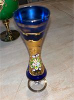 Glas Vase blau Goldauflage Handgemalt Japan Schleswig-Holstein - Osterrönfeld Vorschau