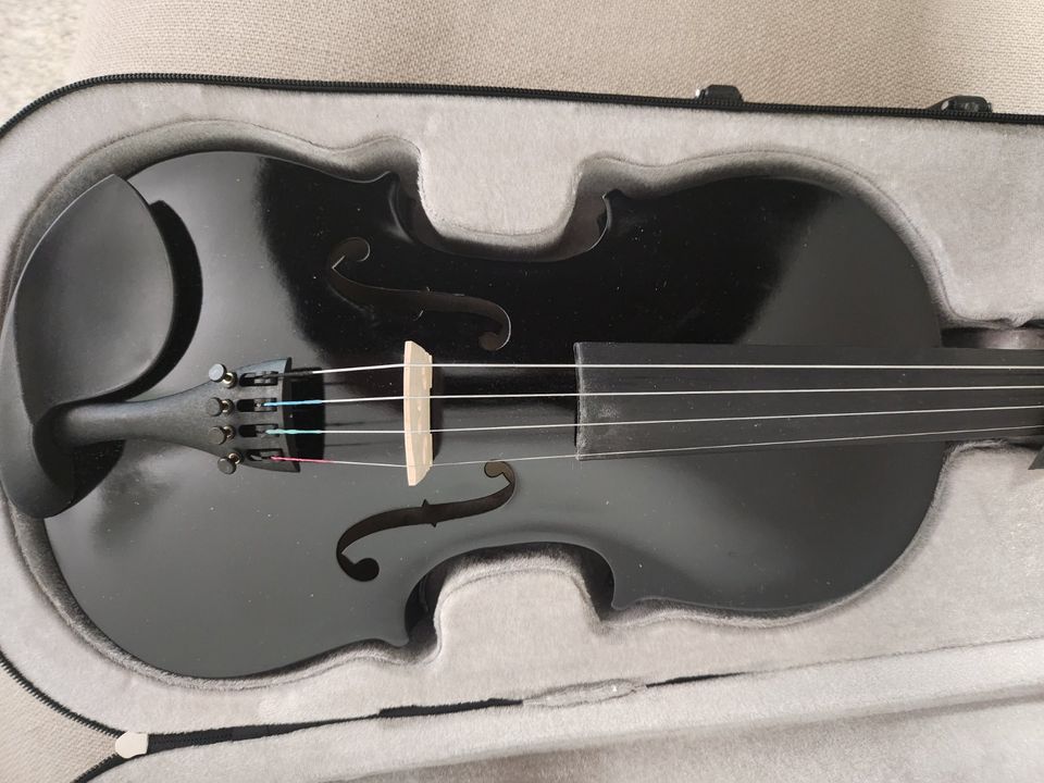 Geige Violine schwarz mit Koffer Set Spitzenpreis in Beckum