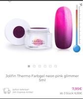 Farbgel Thermo Neon Pink Glimmer Jolifin Sachsen-Anhalt - Wettin-Löbejün Vorschau