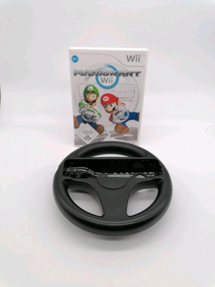 Mario Kart Wii + 2 Lenkräder weiß / schwarz ✅ Getestet & Versand in Geislingen an der Steige