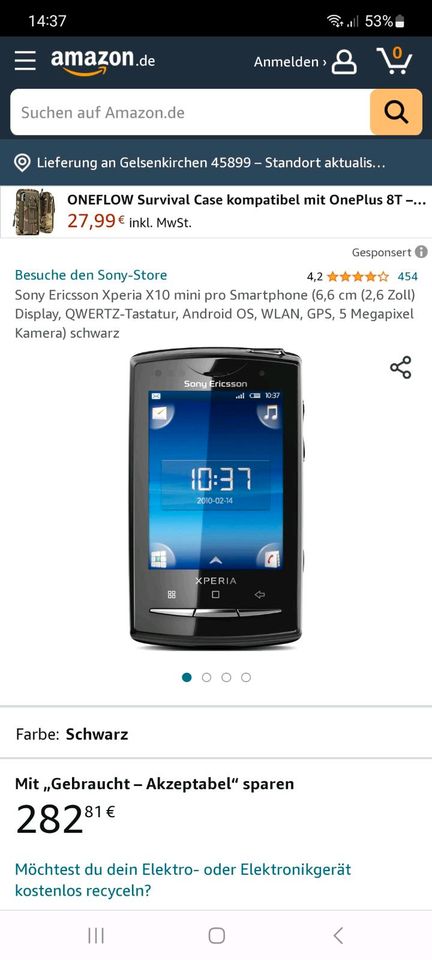 Sony Ericsson XPERIA Mini Smartphone X10 Minni Pro ❤️ in Gelsenkirchen