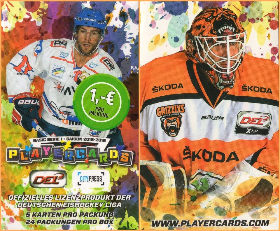 200 DEL Playercards * Saison 2015-16 * 15-16 * Basic Serie 1+2 in Geldern