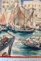 Gisela Weihmann Impressionismus Hafen mit Fischerbooten Italien Bayern - Schrobenhausen Vorschau