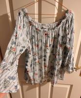 Blusenshirt weiß blau gestreift Blumen Sachsen - Reichenbach (Oberlausitz) Vorschau