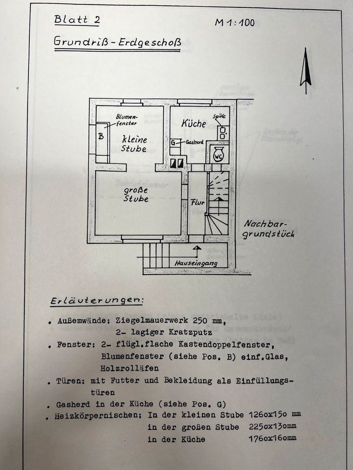 Doppelhaushälfte mit Nebengebäude und Garten in Halberstadt