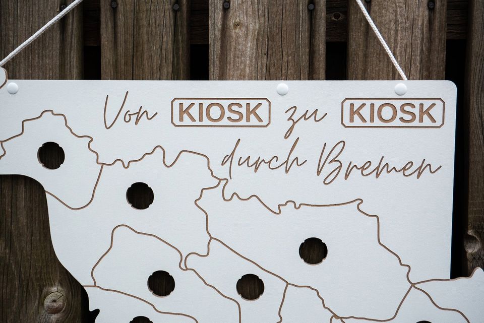 Stadtkarte Bremen Kiosk-Tour Kronkorken Bierkarte Geschenkidee in Nordstemmen