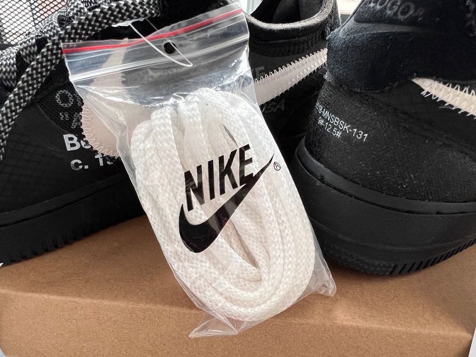 Nike Air Force 1 Low Off-White Black US9.5 EU43 in Köln