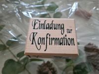Butterer Stempel Holz Konfirmation Einladung  5x6 cm Schwerin - Altstadt Vorschau