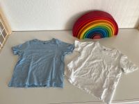 H&M T-Shirt 2 V-Ausschnitt unifarben hellblau weiß 98 104 Nordrhein-Westfalen - Greven Vorschau