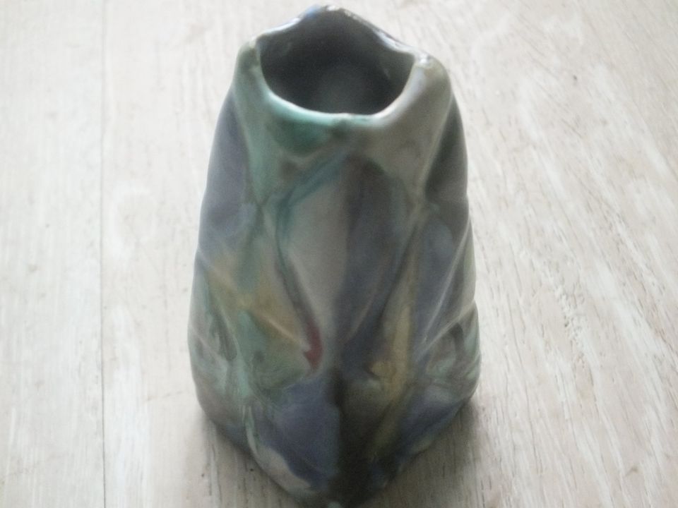Kl. bunte Vase 70er Keramik Handarbeit in Stuhr