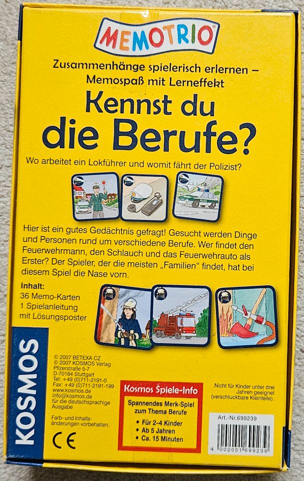 Kennst du die Berufe? Memo-Lernspiel ab 5 Jahren (KOSMOS) in Bielefeld