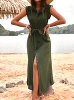 Hemd-Kragen ärmellos lang Maxikleid Gr.38 Baden-Württemberg - Mühlacker Vorschau