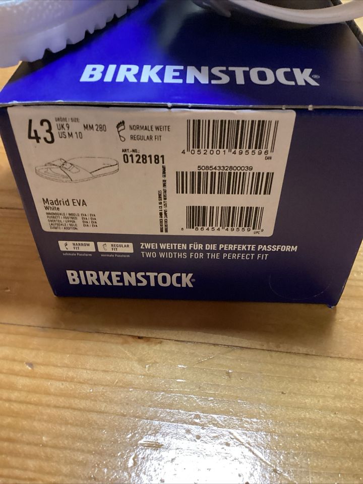 Birkenstock Madrid Eva weiß Gr. 43 normale Weite neu in Fürth