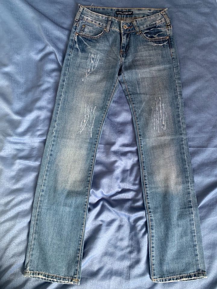 Jeanshose Jeans Damenhose Schlaghose Glitzer 34 XS Vintage flared in Frankfurt am Main