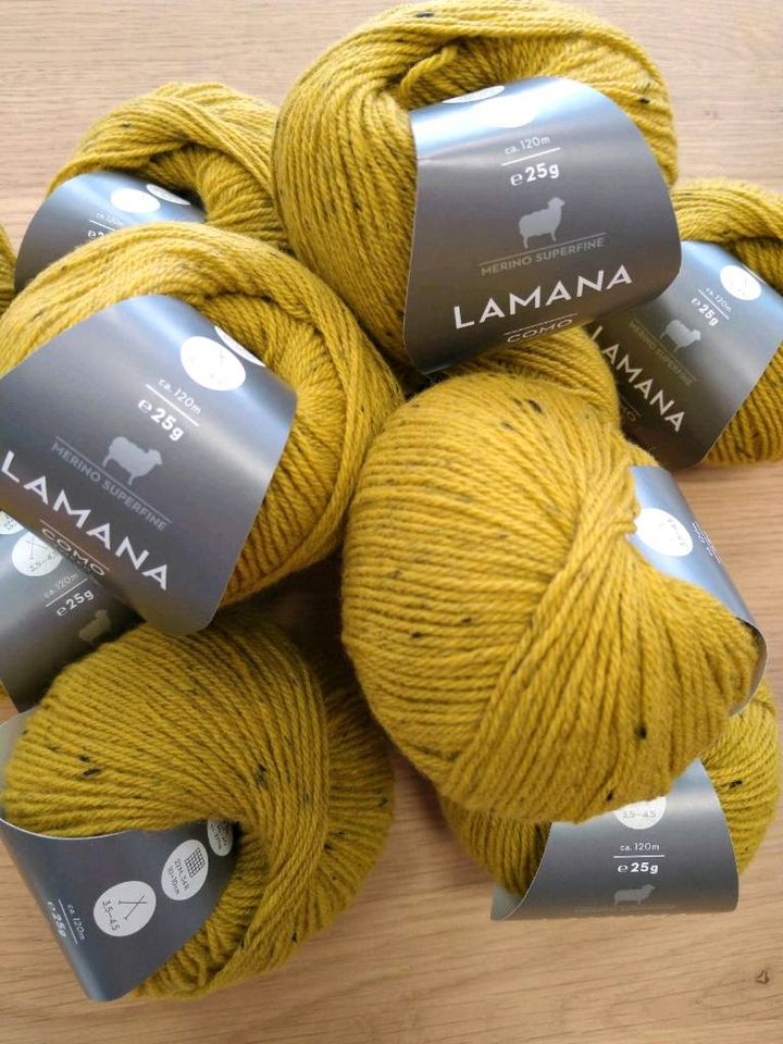 79,99€ inkl Versand 275g LAMANA COMO TWEED Basaltblau,Merinowolle in Würzburg