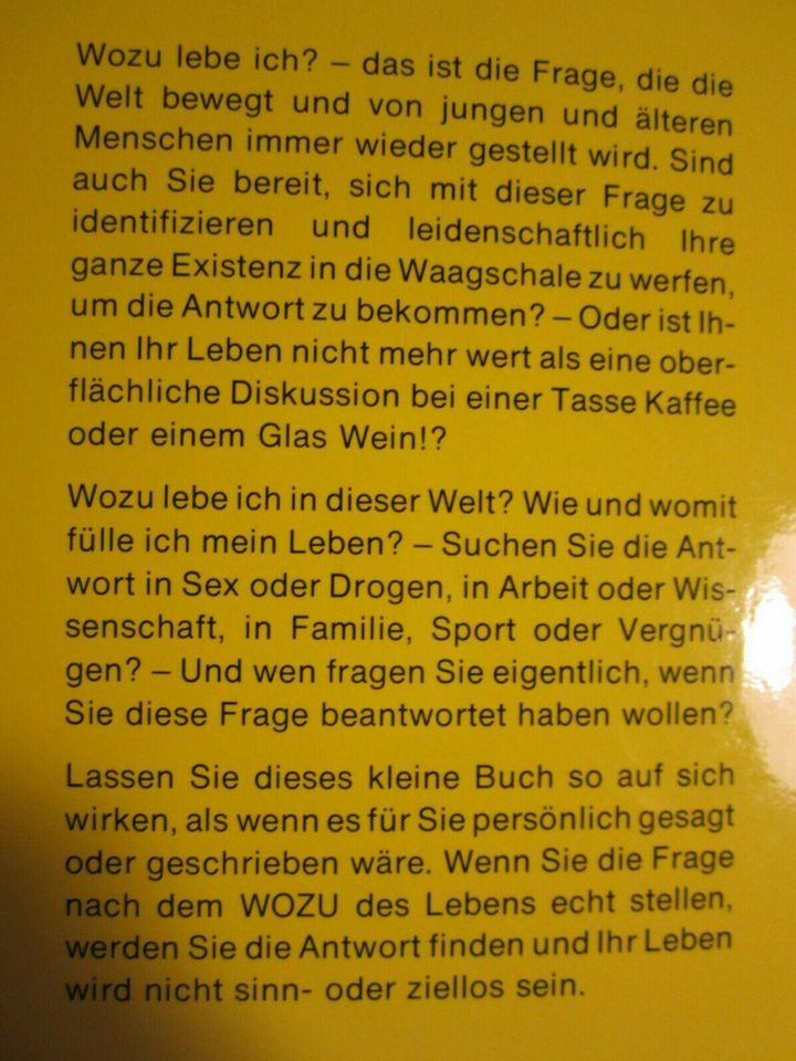 Buch: "Leben ... wozu?" in Schönwald Oberfr.