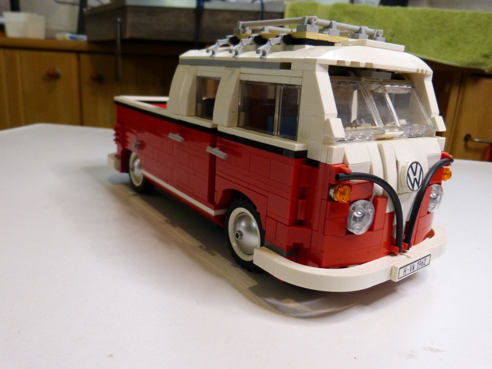 Lego VW T1 10220  Doppelkabine Pritsche Umbau Moc in Neuenkirchen