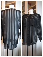 Oversize- Bluse Schwarz transparent gestreift langer Arm 38-40-42 Brandenburg - Brandenburg an der Havel Vorschau