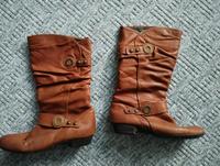 Braune Lederstiefel für Damen Gr. 39 Mecklenburg-Vorpommern - Ueckermuende Vorschau