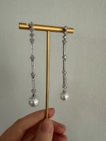 Elegante Perlen Ohrringe Strass Zirkonia Art Deco Stil Hessen - Weilmünster Vorschau