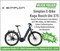 E-Bike Simplon Kagu Bosch Uni 275 Bosch Riemen 625 WH Niedersachsen - Ostrhauderfehn Vorschau