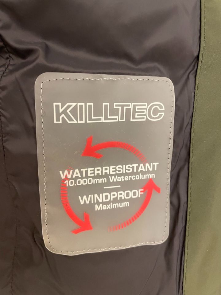 Killtec Daunenjacke oliv dunkelgrün Outdoor Funktionsjacke in Springe