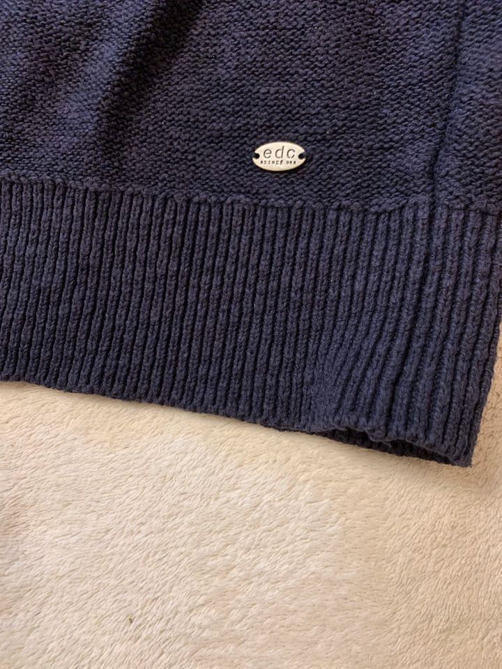 Strickjacke lang blau EDC Esprit Damen L/XL in Weißwasser